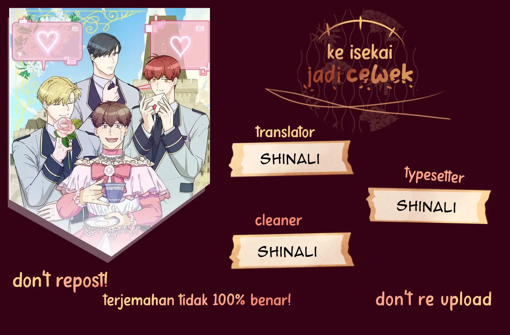 ke isekai jadi cewek-Chapter 1